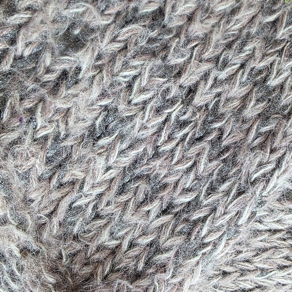 I Jeans By Buffalo M Sweater Gray Lavender Chunk Knit Elbow Patch 2800-BC - Picture 4 of 7